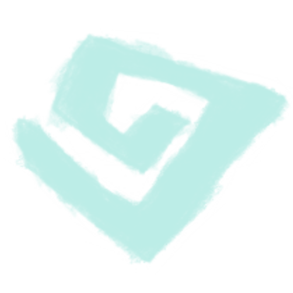 One of two square shaped spirals; symbols commonly found in Animal Jam. These two are light teal.